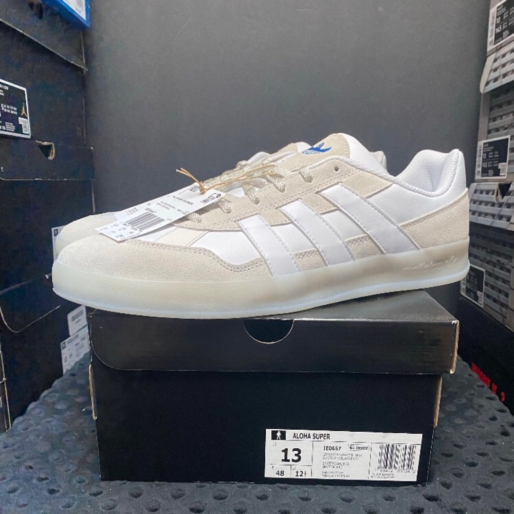 Mark Gonzales Adidas Aloha Super Men’s Sneakers “Crystal White” IE0657 NWT
